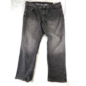Buffalo David Bitton Jackson Jeans Mens 40x30 Black Straight Stretch Denim Pants